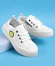 Pine Kids Lace Ups Casual Shoes With Smile Print - White