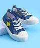 Pine Kids Lace Ups Casual Shoes With Smile Print - Blue