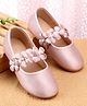 Babyoye Slip On Ballerina With Floral Applique - Pink