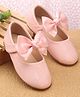 Babyoye Velcro Closure Ballerina With Bow Applique - Pink