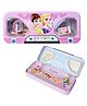 Paper Moon Multipurpose Cartoon Printed Metal Pencil Box With Pencil, Eraser, Sharpener and Scale For Girls School Stationery Set, 1pc - Print May Vary