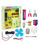 Paper Moon Kids Science School Projects Experiment Kit with Fan, Light, Bulb and Motor Electric Circuit Physics Practice Science Learning Skills Teaching Materials (Set of 10Pcs) - Multicolor