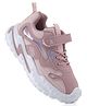 Pine Kids Sneaker Shoes With Velcro Closure & Tape Detailing - Pink