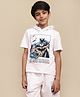 Kidsville Cotton DC Comics Featuring Half Sleeves Batman Printed Hooded Tee - White