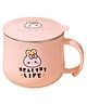 FunBlast Cartoon Design Milk Mug with Lid for Kids  280 ml Pink