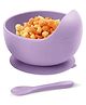 FunBlast Silicone Suction Bowl with Spoon Set for Toddlers  Purple