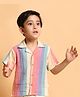 Greendeer Cotton Half Sleeves Striped Shirt - Multi Colour