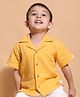 Greendeer Cotton Half Sleeves Solid Shirt - Mustard
