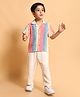 Greendeer 100% Cotton Half Sleeves Striped Shirt & Pant Set - Multi Colour