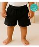 Greendeer Cotton Solid Shorts - Black