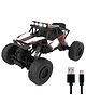 Electrobotic Off-Roader 4x4 RC Car | True 4-Wheel Drive | High-Speed Monster Truck with Bright Headlights | 1-Hour Playtime | Type-C Rechargeable | Remote Control Car for Kids & Adults | Red