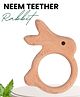 OpaToys Natural Wood Neem Teether - Rabbit  Design (For 3 to 24 Months Babies)