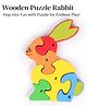 OpaToys Premium 5 pcs Wooden Puzzle Rabbit - Fun Play (5 Pieces)