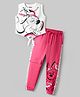 Ollington St. Disney Single Jersey Knit Disney Sleeveless T-Shirt & Trouser With Flap Pocket And Minnie Mouse Graphics - Dark Pink