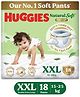 Huggies Natural Soft Premium Baby Diaper Pants, Double Extra Large (XXL) Size (15-25 Kgs), Pack of 18 | Cloud Softness All over