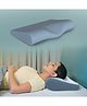 WELLGIVER Cervical Memory Foam Pillow for Neck Pain, King Size, Blue Colour, Pack of 1