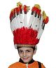 Kaku Fancy Dresses Tribal Style Feather Hairband For Kids Tribal Dance Crown Accessories  - Multicolor