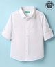 UCB Cotton Woven Full Sleeves Solid Colour Shirt - White