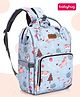 Babyhug Multipurpose Spacious Diaper Backpack Unicorn Print - Light Blue