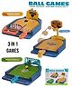 Azhari 3 in 1 Desktop Ball Game for Kids Toys Color May Vary
