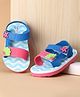 Babyoye Velcro Closure Sandals With Sea Life Print & Applique - Blue