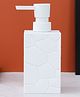 The Procure Store Honeycomb Texture Square Matte Liquid Soap Dispenser 325 ml White