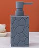 The Procure Store Honeycomb Texture Square Matte Liquid Soap Dispenser 325 ml- Grey