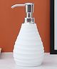 The Procure Store Tear Drop Design Wave Pattern Liquid Soap Dispenser 250 ml- White
