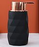 The Procure Store Diamond Cut Liquid Soap Dispenser 250 ml- Black