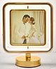 The Procure Store Rotatable Square Frame with Led light and Mirror- Golden