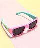 KIDLINGSS Colour Blocked Airplane Printed Square Shape Sunglassess - Pink