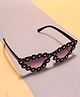 KIDLINGSS Floral Applique Detailed Cat Eye Sunglasses - Black