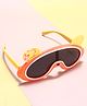 KIDLINGSS Teddy Bear & Ear Applique Detailed Unbreakable Sunglasses - Orange