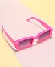 KIDLINGSS Floral Applique Narrow Sunglasses - Dark Pink