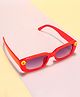 KIDLINGSS Floral Applique Narrow Sunglasses - Red