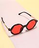 KIDLINGSS Solid Hexagon Shaped Sunglasses - Black & Red