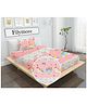 Filymore Kids Elastic fitted Star Unicorn Theam single bedsheet with one pillow cover made with pure microfiber(bedsheet size 72x36 inches)(Pillow size 17x27)(colour-Peach and White)