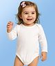 Babyoye Cotton Knit Full Sleeves Solid Dyed Onesies Pack of 4 - White