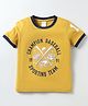 Taeko Single Jersey Knit Half Sleeves T-Shirt with Basket Ball Text Print - Yellow