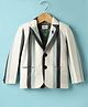 Noddy Knitted Full Sleeves Striped Textured Blazer - Pista