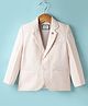 Noddy Cotton Full Sleeves Striped Blazer - Orange