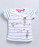 Kidcity Soft Cotton Half Sleeves Friends Are The Best Text Printed Top - White