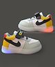 FEETWELL SHOES Colour Blocked With Velcro Closure LED Shoes - Yellow