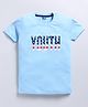 Kidcity Soft Cotton Sinker Half Sleeves Youth Text Printed Tee - Sky Blue