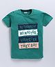 Kidcity Soft Cotton Sinker Half Sleeves Typography Printed Tee - Green