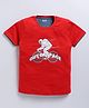Kidcity Soft Cotton Sinker Half Sleeves Cycling Astronaut Printed Tee - Maroon