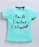 Kidcity Soft Cotton Sinker Half Sleeves Heart Printed Top - Light Green