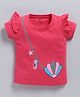 FUN A2Z Soft Cotton Sinker Half Sleeves Sea Life Printed Top - Pink
