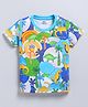 FUN A2Z Soft Cotton Sinker Half Sleeves Tropical Theme & Dinosaur Printed Tee - Multi Colour