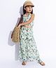 Taffykids Georgette Sleeveless Floral Printed & Crop Top & Coordinating Palazzo Set - Multi Colour